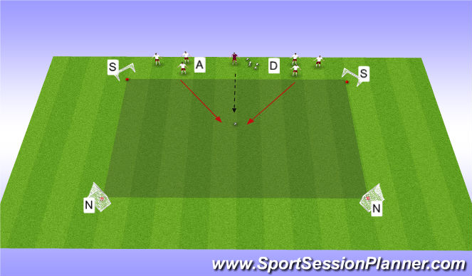 Football/Soccer Session Plan Drill (Colour): 50/50 conditioned games