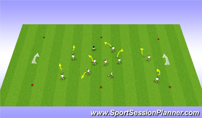 Football/Soccer Session Plan Drill (Colour): Warm up Coach says