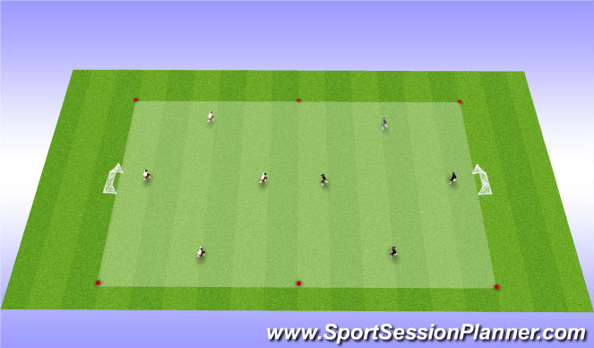 Football/Soccer Session Plan Drill (Colour): End Scrimage