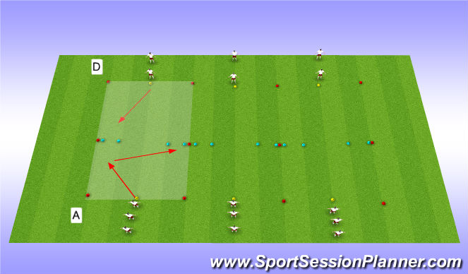Football/Soccer Session Plan Drill (Colour): Motor skills, change of direction