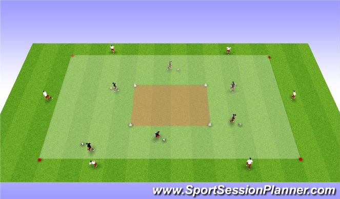 Football/Soccer Session Plan Drill (Colour): Warm UP