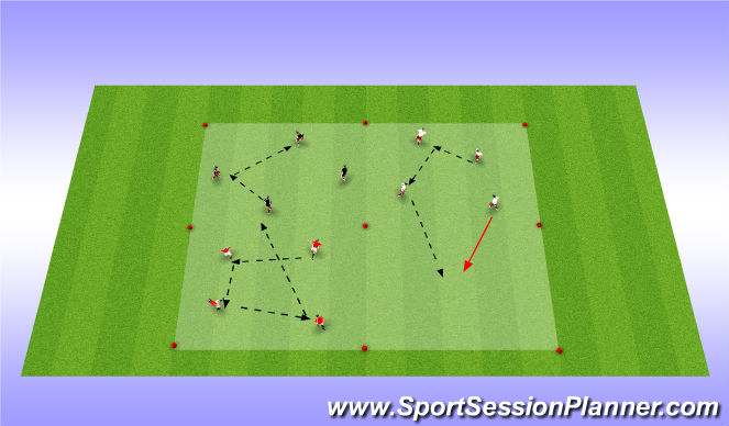 Football/Soccer Session Plan Drill (Colour): Passing, Movement & Mobility