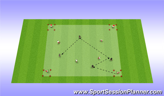 Football/Soccer Session Plan Drill (Colour): Possession with purpose