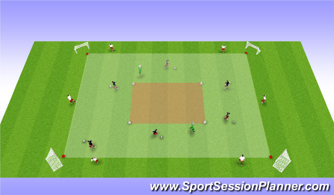 Football/Soccer Session Plan Drill (Colour): Warm UP