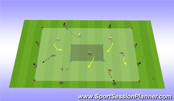 Football/Soccer Session Plan Drill (Colour): Warm Up Player Functions & Atributes
