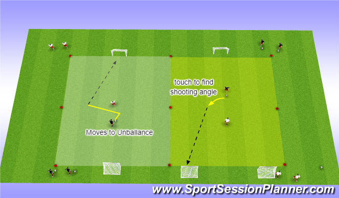 Football/Soccer Session Plan Drill (Colour): 1v1 Individual Possession