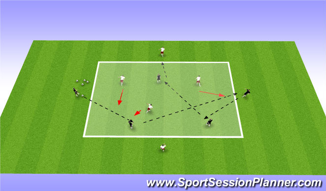 Football/Soccer Session Plan Drill (Colour): warm up