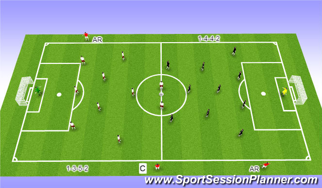 Football/Soccer Session Plan Drill (Colour): team shape