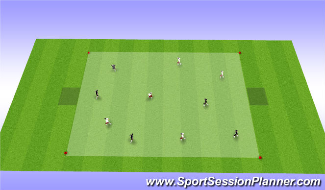 Football/Soccer Session Plan Drill (Colour): Activator Pinnie grab/Goal scoring pairs