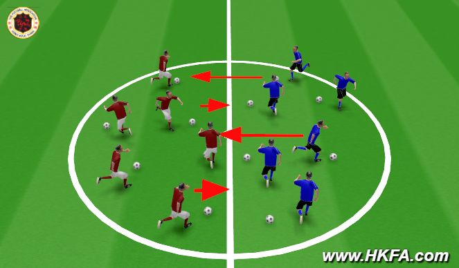 Football/Soccer Session Plan Drill (Colour): 熱身