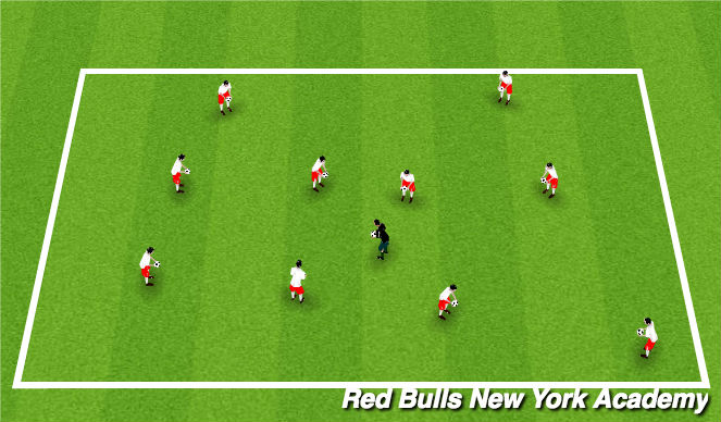Football/Soccer Session Plan Drill (Colour): Warm-Up/Ice Breaker