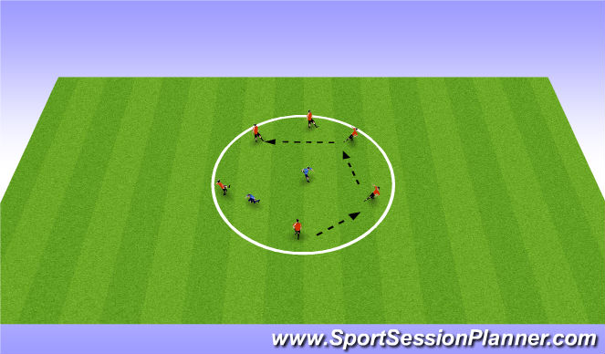 Football/Soccer Session Plan Drill (Colour): Warm Up
