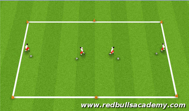 Football/Soccer Session Plan Drill (Colour): Technical Unopposed
