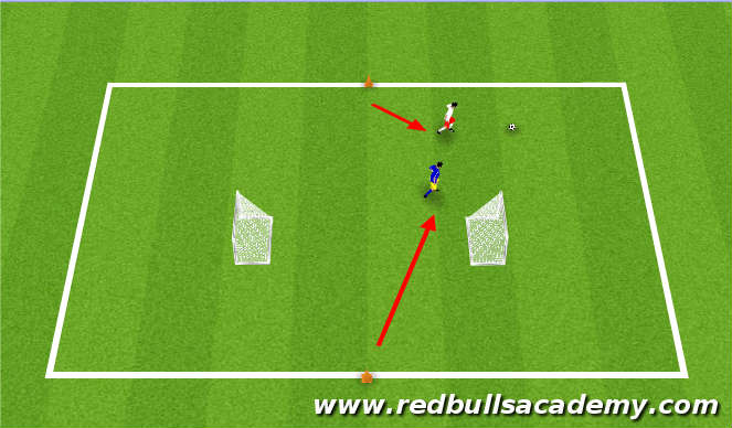 Football/Soccer Session Plan Drill (Colour): Opposed