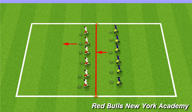 Football/Soccer Session Plan Drill (Colour): Cats & Dogs