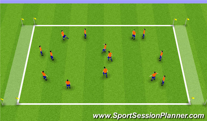 Football/Soccer Session Plan Drill (Colour): Possession Endline Game