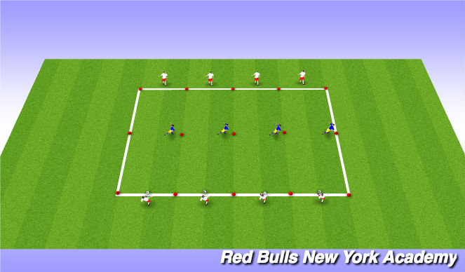 Football/Soccer Session Plan Drill (Colour): Passing & Receiving (10 mins)