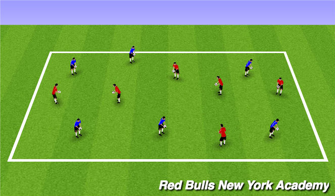 Football/Soccer Session Plan Drill (Colour): Warm Up