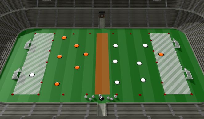 Football/Soccer Session Plan Drill (Colour): SSG 7v7 Transitions