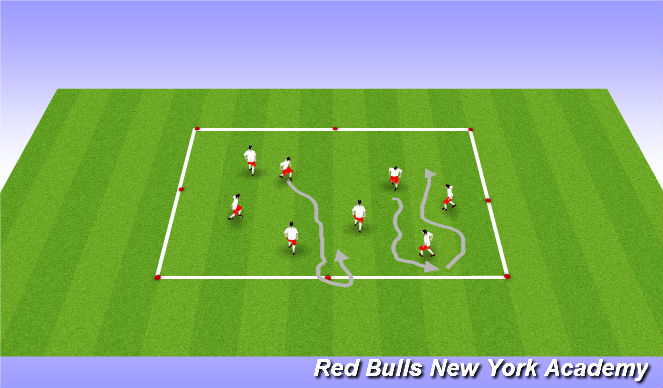 Football/Soccer Session Plan Drill (Colour): Ball Mastery Warm-Up