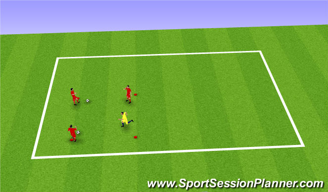 Football/Soccer Session Plan Drill (Colour): 1st Touch - Skill Intro
