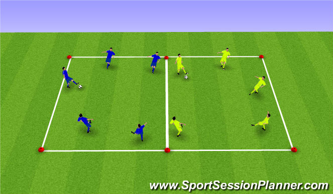 Football/Soccer Session Plan Drill (Colour): Warm-up