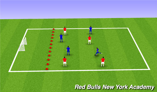 Football/Soccer Session Plan Drill (Colour): Conditioned Game