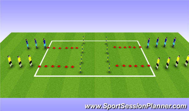 Football/Soccer Session Plan Drill (Colour): Dynamic Stretching