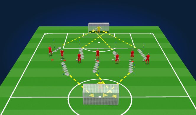 Football/Soccer Session Plan Drill (Colour): Make A Move, Shoot