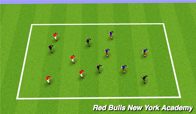 Football/Soccer Session Plan Drill (Colour): Warm Up (Vision)