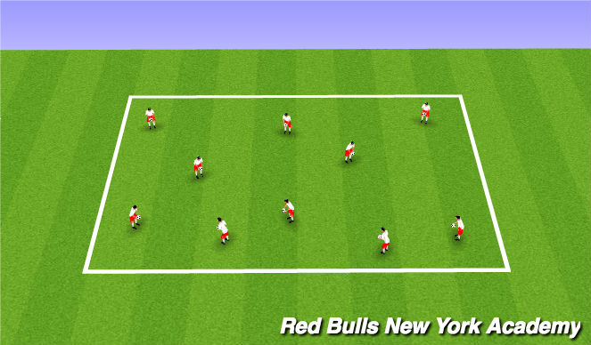 Football/Soccer Session Plan Drill (Colour): Warm Up