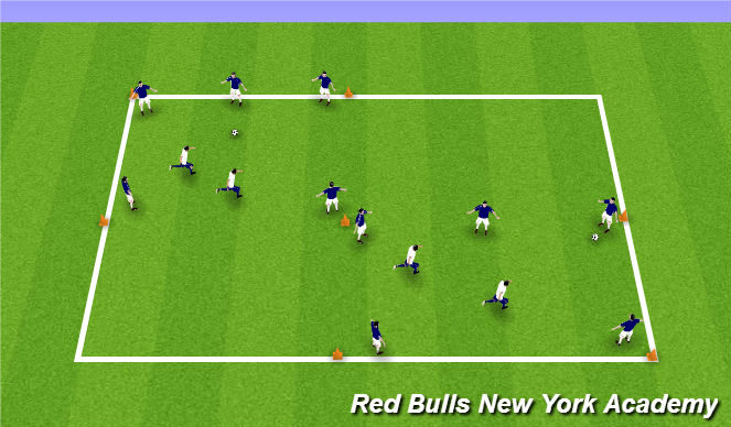 Football/Soccer Session Plan Drill (Colour): Rondo