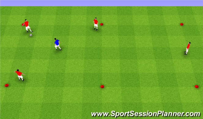 Football/Soccer Session Plan Drill (Colour): Exercise 1
