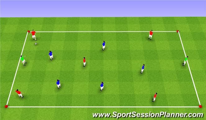 Football/Soccer Session Plan Drill (Colour): Exercise 2