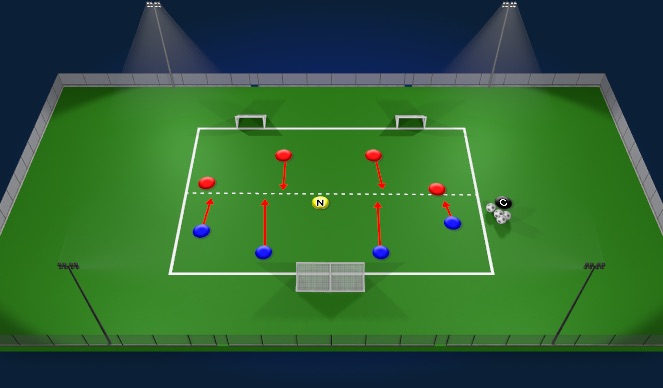 Football/Soccer Session Plan Drill (Colour): Retention Activity - 4v4