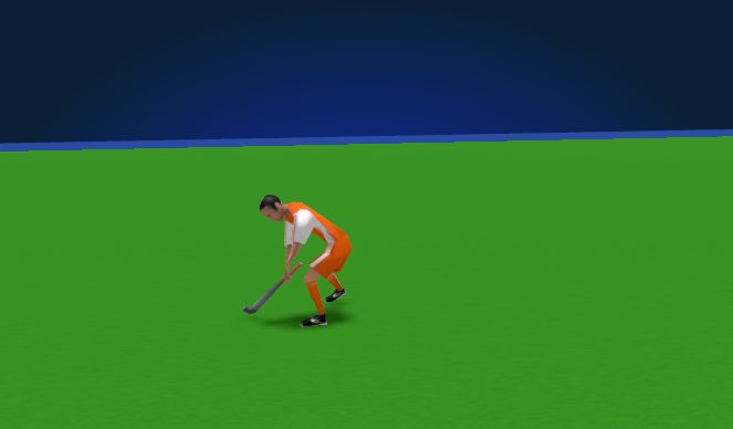 Hockey Session Plan Drill (Colour): Short Handle Hit (Clip Hit)