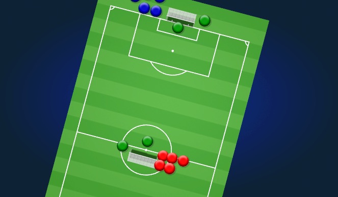 Football/Soccer Session Plan Drill (Colour): Integration of gk in team practice