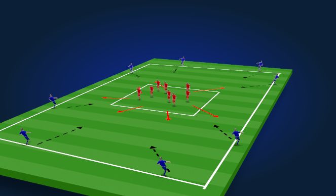 Football/Soccer Session Plan Drill (Colour): technical 5 minutes