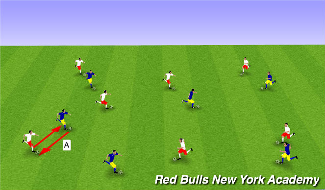 Football/Soccer Session Plan Drill (Colour): Warm up