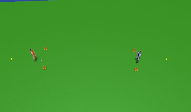 Hockey Ejercicio del Plan de Sesiones (Color): Look Up First Touch
