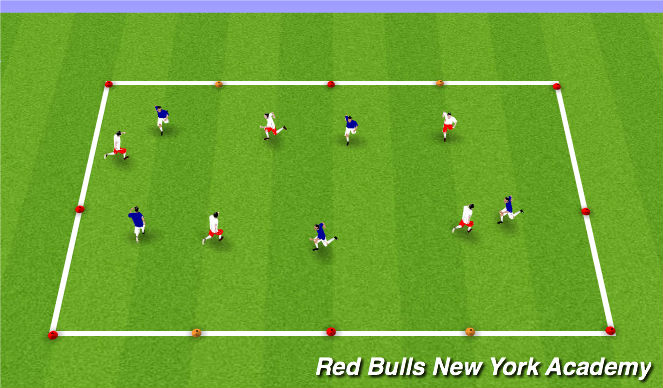Football/Soccer Session Plan Drill (Colour): Warm-Up