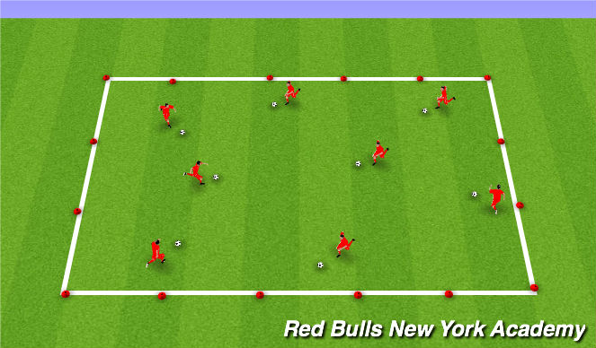 Football/Soccer Session Plan Drill (Colour): Snowball Fight
