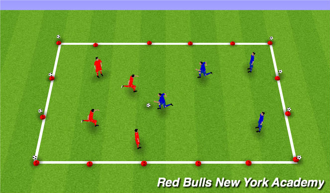 Football/Soccer Session Plan Drill (Colour): Snow Ball Battle
