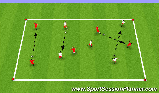 Football/Soccer Session Plan Drill (Colour): Passing&Receiving Box