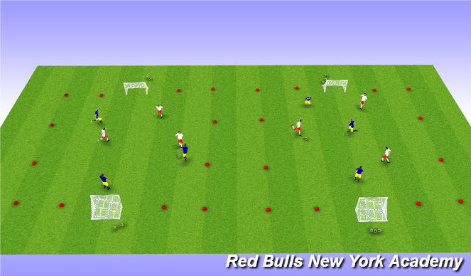 Football/Soccer Session Plan Drill (Colour): Tournament 3v3