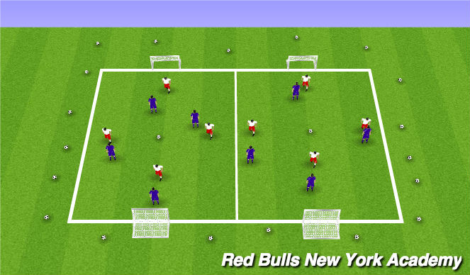 Football/Soccer Session Plan Drill (Colour): SCRIMMAGE