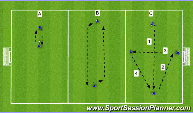 Football/Soccer Session Plan Drill (Colour): warm-up