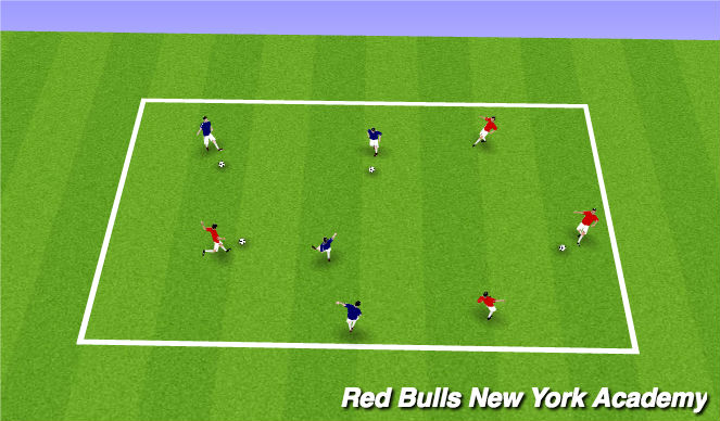 Football/Soccer Session Plan Drill (Colour): Warm up