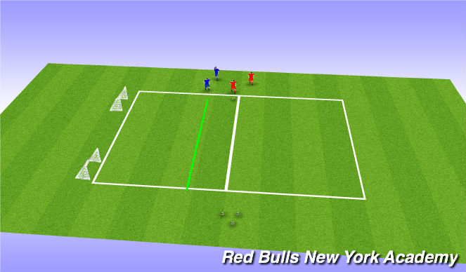 Football/Soccer Session Plan Drill (Colour): 1v1