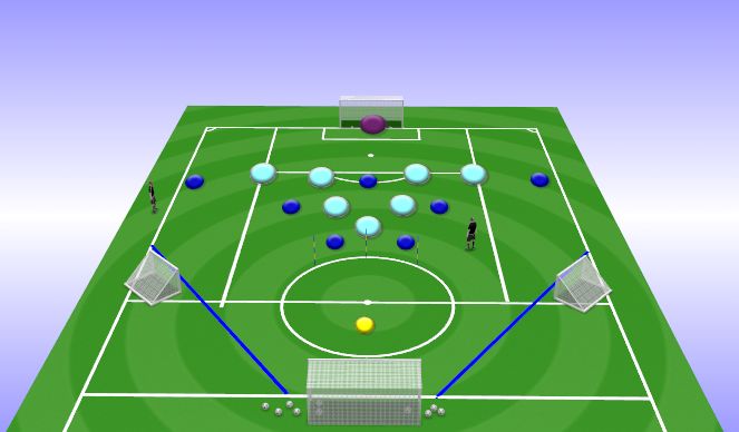 Football/Soccer Session Plan Drill (Colour): Specific (10 Mins)